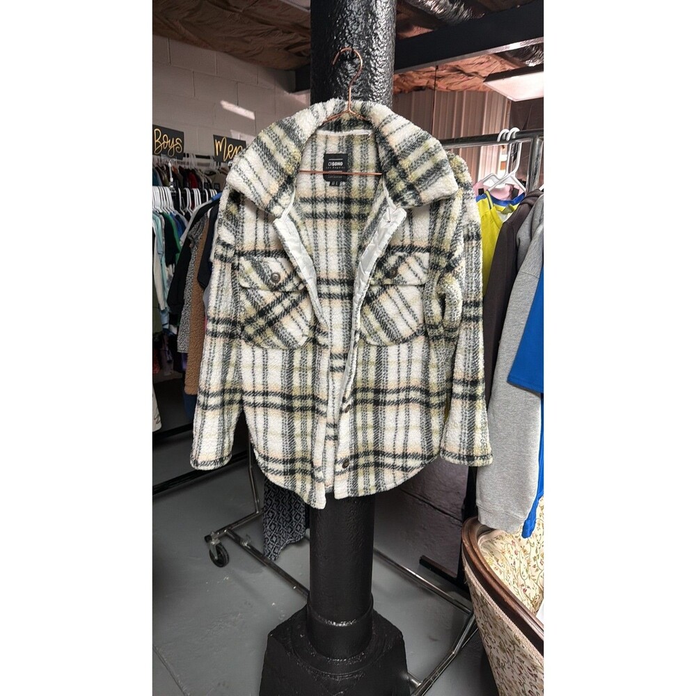 CISONO Los Angeles Plaid Sherpa Shacket - M - 0077